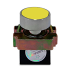 Botão De Impulso Metálico | Ampb6y Ou Xb2-ba51 | Amarelo | 1na